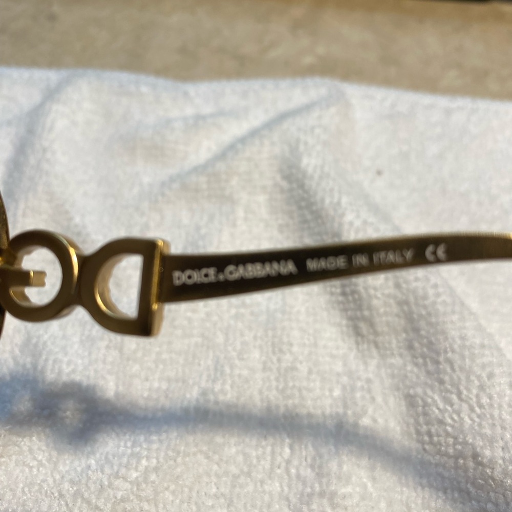 DOLCE & GABBANA authentic Gemstone/Gold colored sunglasses - case and dust bag - Picture 13 of 13